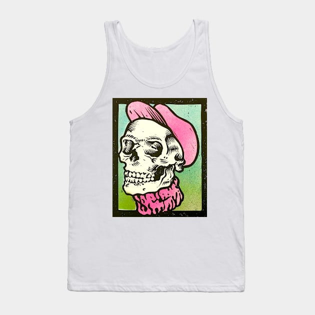 draw me #1 pop art skull graffiti stencil spray paint Tank Top by charlesstat3